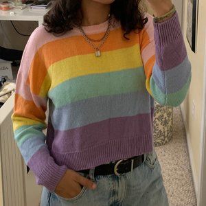 Striped rainbow sweater